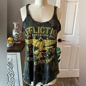 Affliction Camo Tank Sz. M